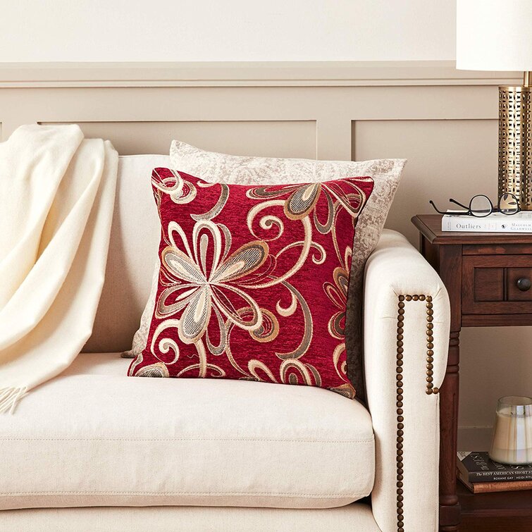 Burgundy shop pillows throws